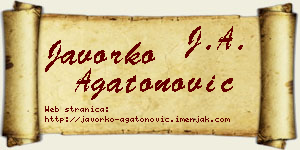 Javorko Agatonović vizit kartica